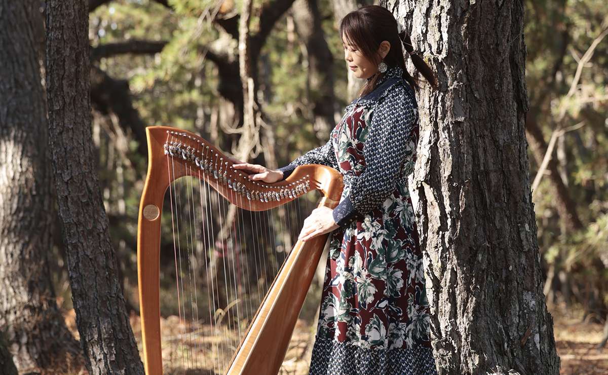 アイリッシュハープ演奏として佐久間景子